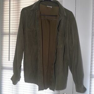 Olive Green Suede Jacket